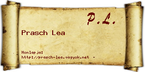 Prasch Lea névjegykártya